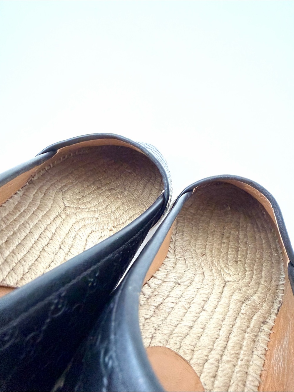 GUCCI | Micro GG Guccissima Monogram Leather Espadrille Flats Black‎ EU 40 - Picture 9 of 12